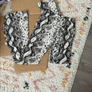 Snakeskin Flare Pants